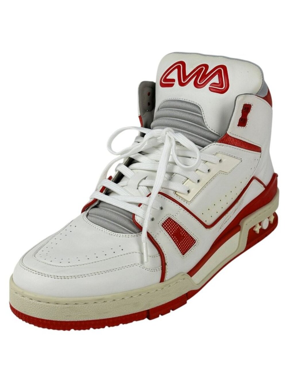 Louis Vuitton LV Trainersline High-Top Sneakers Leather White